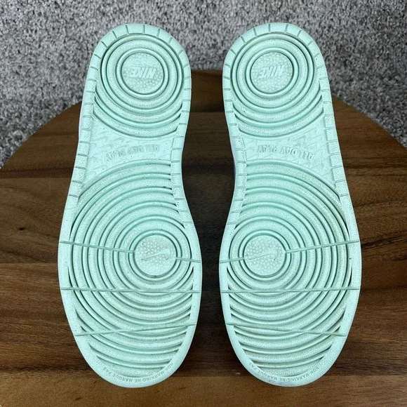 Nike Court Borough 2 High Top Sneaker Pure Platinum Mint Size 5Y Shoe CD7782-011 - Picture 8 of 11